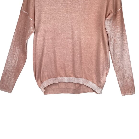 Blanc Noir Womens Boyfriend Sweater Size Large Pink Long Sleeve 100% Cotton - Picture 5 of 10